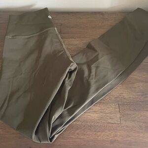 Lululemon wunder under leggings - olive green like color  in size 4